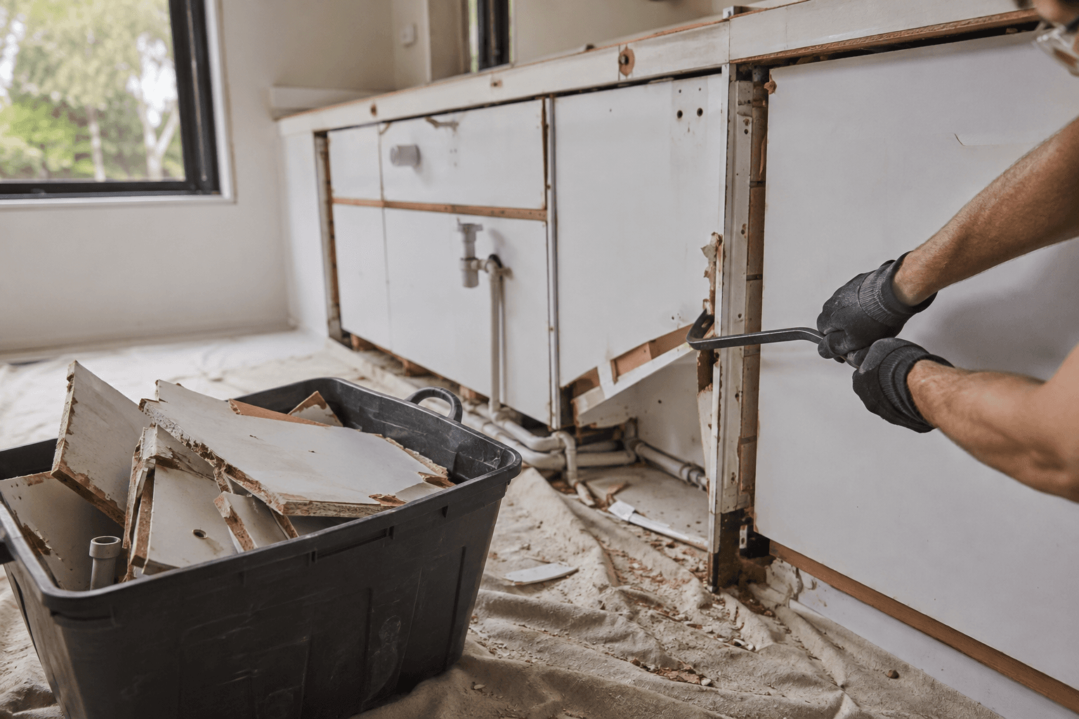 Illustrative non-structural demolition work