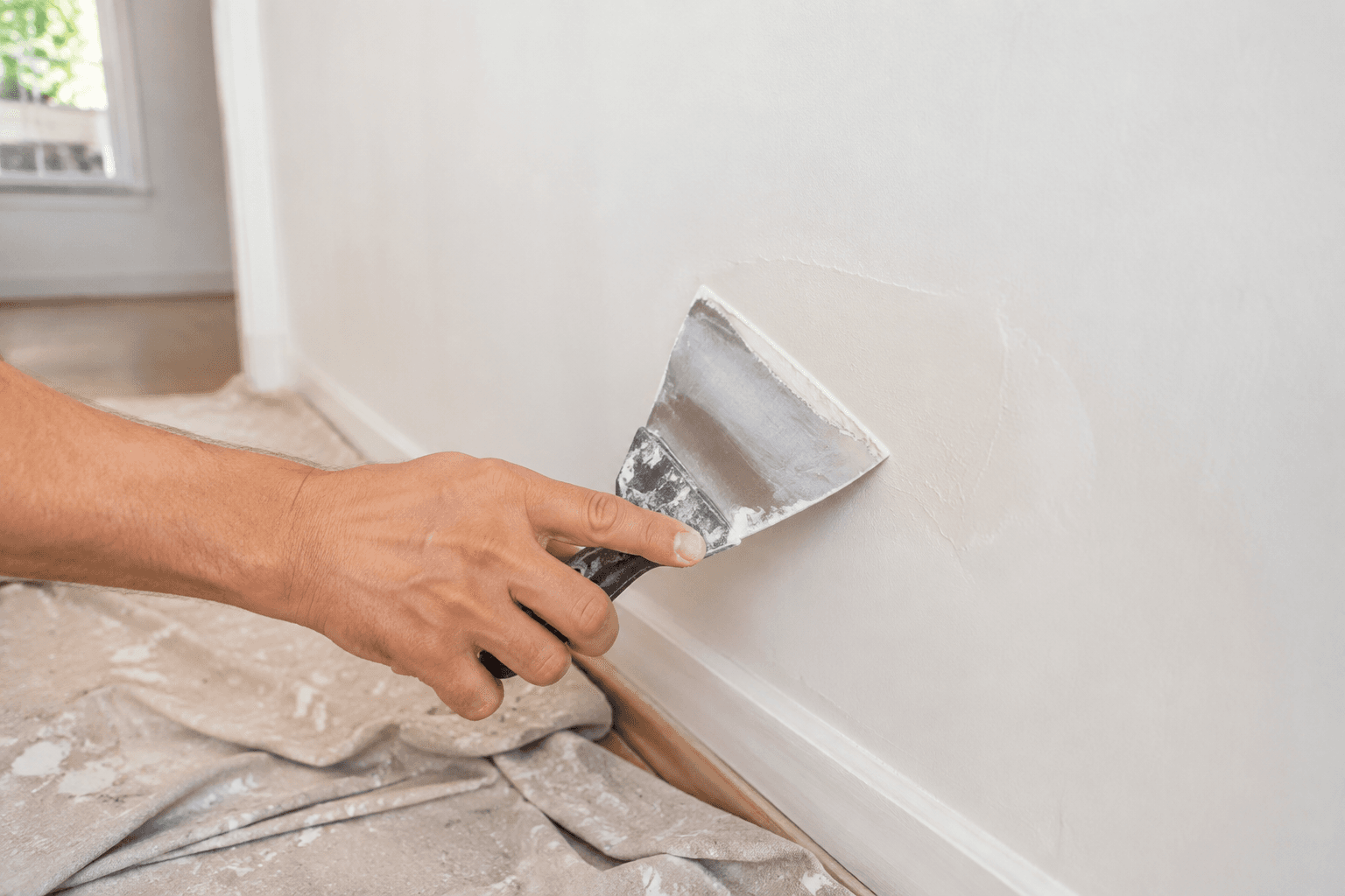 Illustrative plaster repairs work