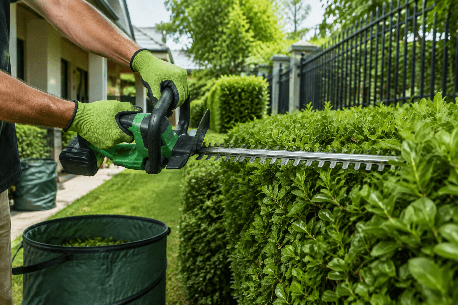 Illustrative yard maintenance work